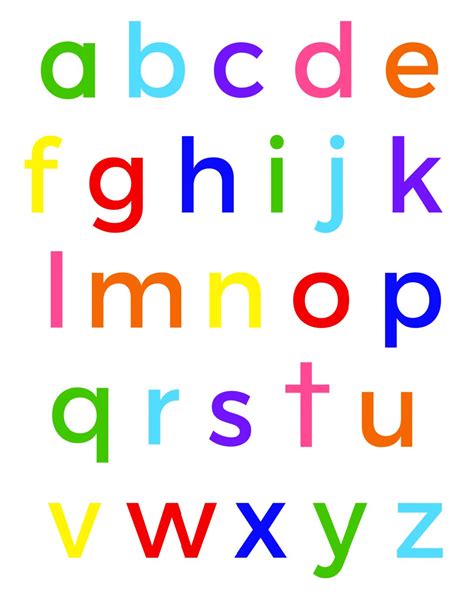 Lower Case Alphabet Printable