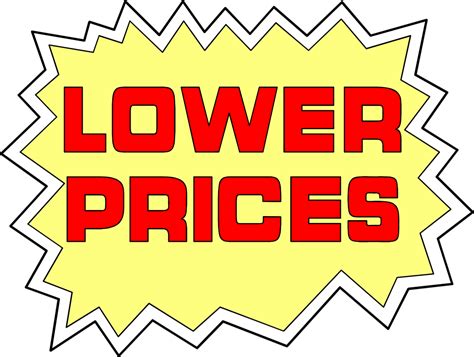 Lower prices: