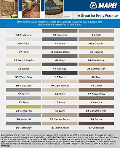 Lowes Grout Color Chart