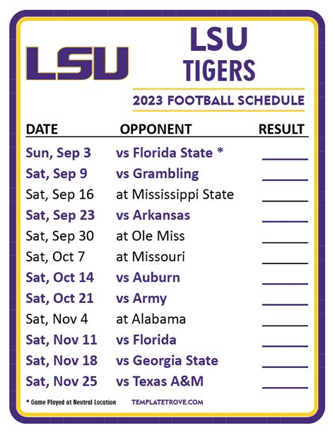 Lsu Printable