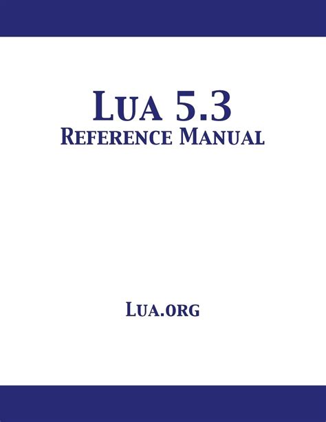 Lua 51 Reference Manual PDF