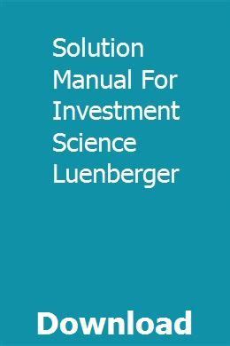 Luenberger Solution Manual Rapidshare Com Doc