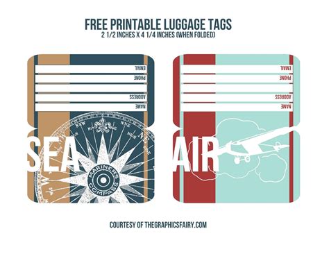 Luggage Tag Template Printable