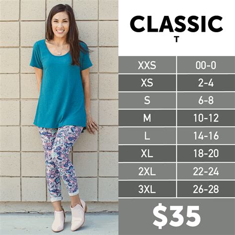 Lularoe Eileen Size Chart