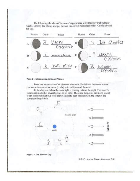 Lunar Phase Simulator Student Guide Answers Epub