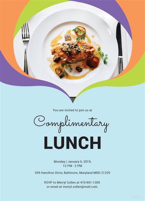 Lunch Invitation Template