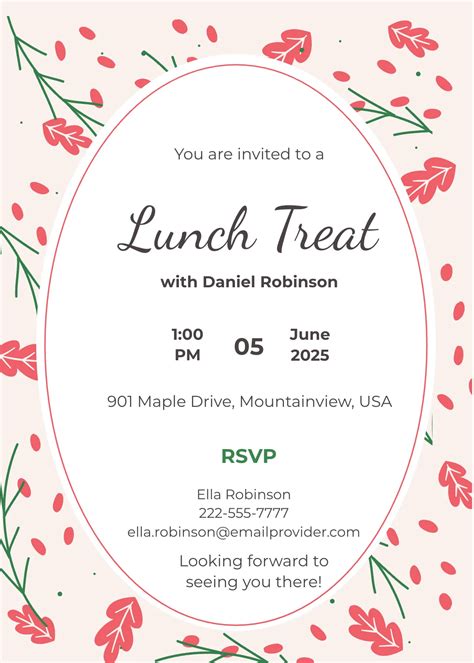 Lunch Invite Template