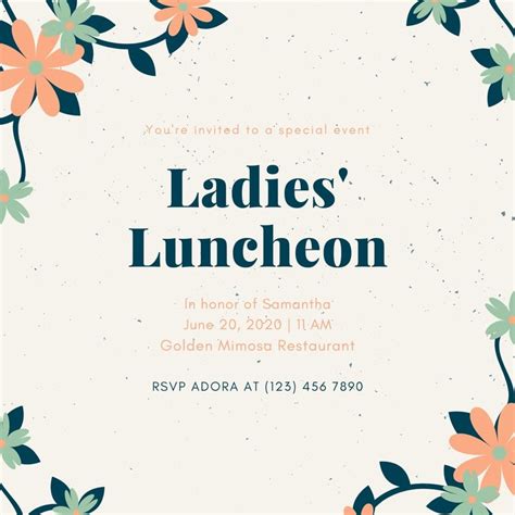 Luncheon Invite Template