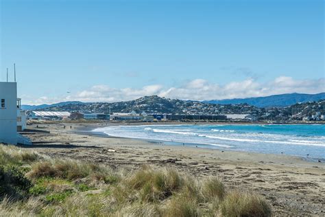 Lyall Bay Beach (1.5km):