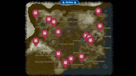 Lynel Locations in The Legend of Zelda: Tears of the Kingdom