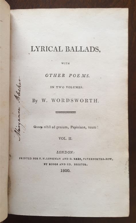 Lyrical ballads with other poems In two volumes By W Wordsworth Second edition Volume 2 of 2 Doc