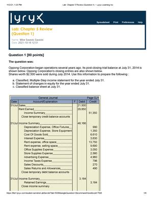 Lyryx Accounting All Answers Kindle Editon