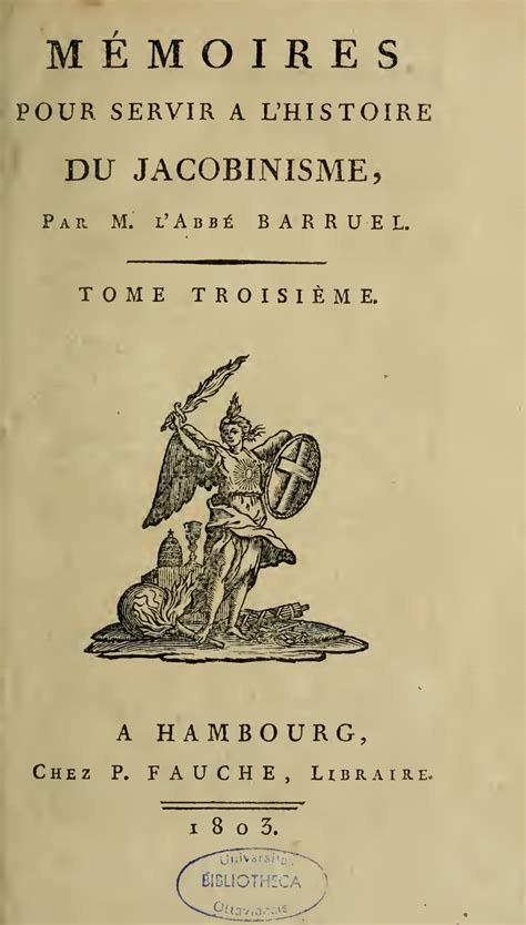 MÃƒÂ©moires Pour Servir a LHistoire Du Jacobinisme PDF