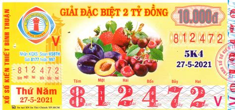 Mẫu Vé Số Bình Thuận