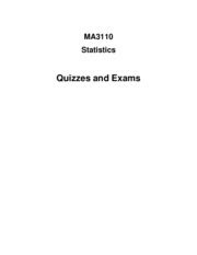 MA3110 STATISTICS QUIZZES AND EXAM Ebook Epub