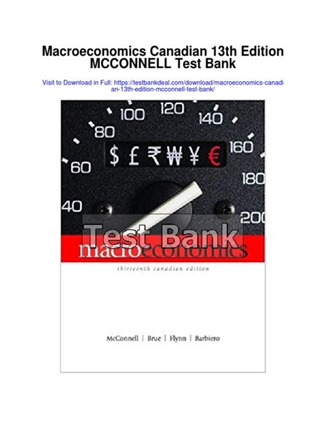 MACROECONOMICS 13TH CANADIAN EDITION MCCONNELL TEST BANK Ebook Doc