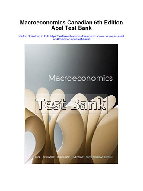 MACROECONOMICS 6TH CANADIAN EDITION ABEL Ebook Epub