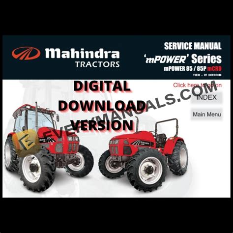 MAHINDRA TRACTOR REPAIR MANUAL Ebook Epub