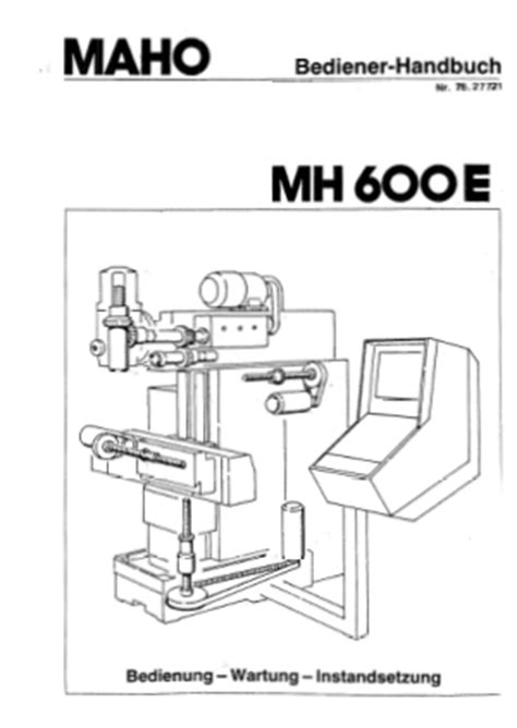 MAHO MH 600 MANUAL Ebook Epub