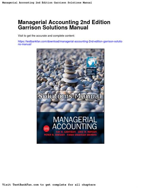 MANAGEMENT ACCOUNTING SEAL GARRISON SOLUTIONS PDF PDF