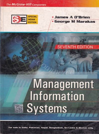 MANAGEMENT INFORMATION SYSTEM BY JAMES OBRIEN 7TH EDITION Ebook PDF