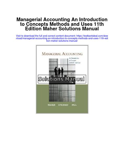 MANAGERIAL USES OF ACCOUNTING INFORMATION SOLUTIONS MANUAL Ebook Reader