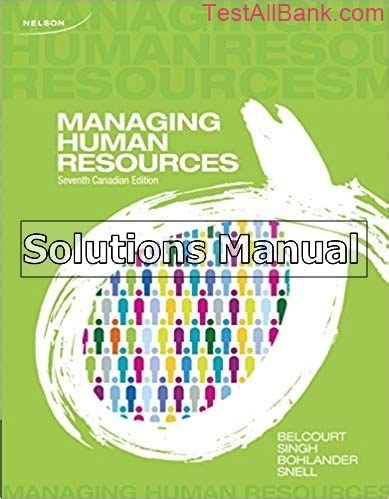 MANAGING HUMAN RESOURCES 7TH EDITION BELCOURT PDF Epub