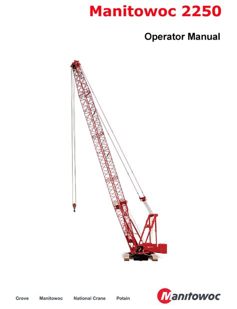 MANITOWOC 2250 OPERATORS MANUAL Ebook Kindle Editon