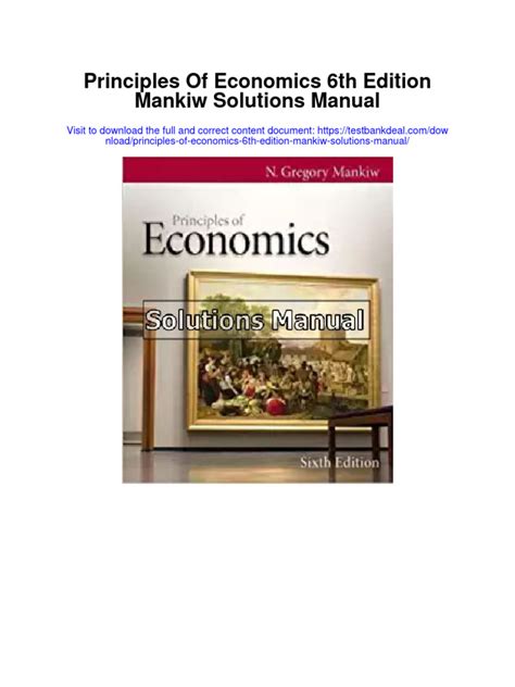 MANKIW PRINCIPLES OF ECONOMICS 6TH EDITION SOLUTIONS Ebook Kindle Editon