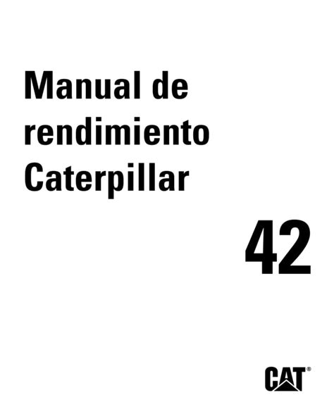 MANUAL DE RENDIMIENTO CATERPILLAR EDICION 42 Ebook Kindle Editon