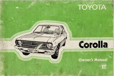 MANUAL TOYOTA COROLLA E10 Ebook Epub