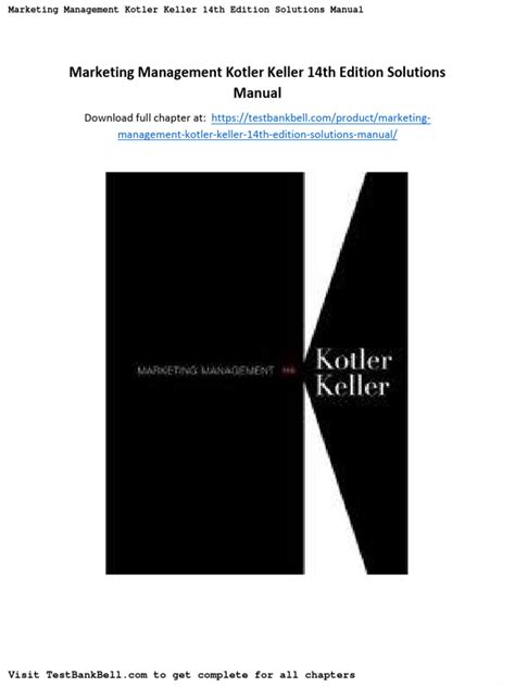 MARKETING MANAGEMENT KOTLER KELLER BURTON CASE SOLUTIONS Ebook Reader