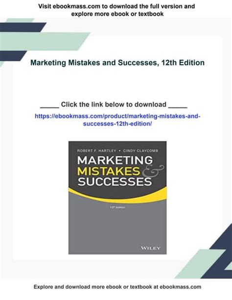 MARKETING MISTAKES AND SUCCESSES 11TH EDITION Ebook Reader