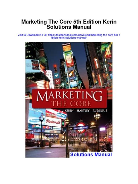 MARKETING THE CORE 5TH EDITION USED Ebook Doc