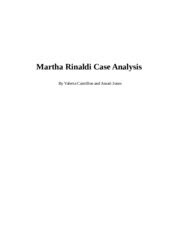 MARTHA RINALDI CASE ANALYSIS Ebook Doc