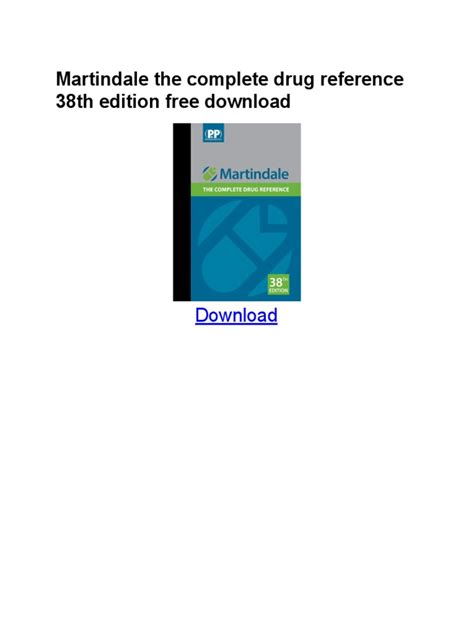 MARTINDALE DRUG REFERENCE 38TH EDITION Ebook Kindle Editon