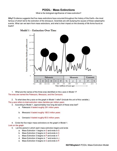 MASS EXTINCTIONS POGIL ANSWER KEY Ebook Kindle Editon