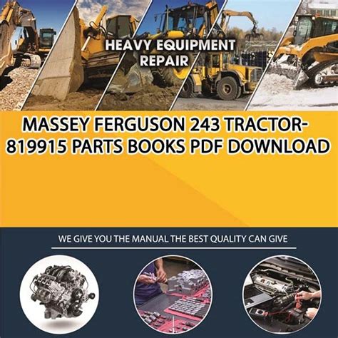 MASSEY FERGUSON REPAIR MANUALS 243 Ebook Kindle Editon