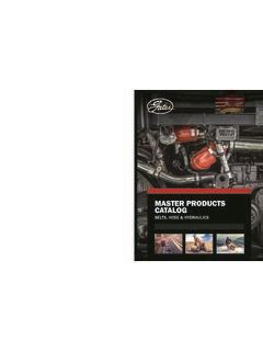 MASTER PRODUCTS CATALOG - Gates Corporation Ebook Kindle Editon