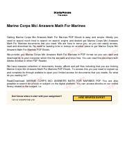 MATH FOR MARINES ANSWER KEY Ebook PDF