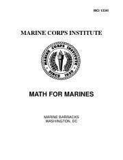 MATH FOR MARINES MCI ANSWERS Ebook Reader