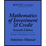 MATHEMATICS OF INVESTMENT AND CREDIT SOLUTION MANUAL Ebook PDF