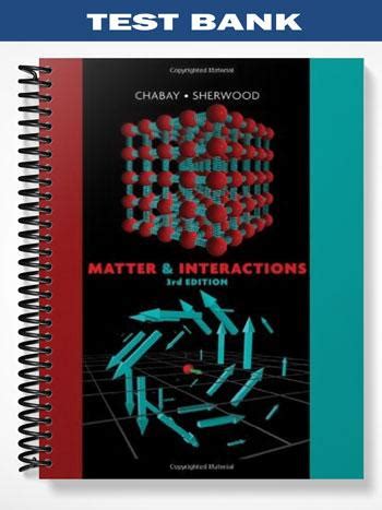 MATTER AND INTERACTIONS 3RD EDITION SOLUTIONS MANUAL Ebook Epub
