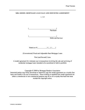 MBAFormMortgageLoanSaleandServicingAgreement Ebook Kindle Editon
