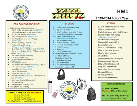 MCC School Supply List 2023: A Comprehensive Guide