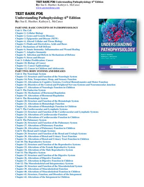 MCCANCE PATHOPHYSIOLOGY 6TH EDITION TEST BANK Ebook Kindle Editon