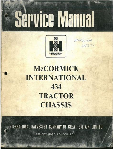 MCCORMICK INTERNATIONAL HARVESTER 434 WORKSHOP MANUAL Ebook Kindle Editon