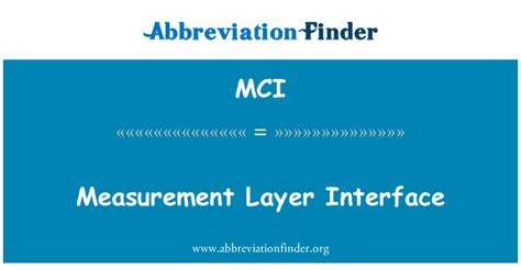 MCI Measurement Unit: A Comprehensive Guide