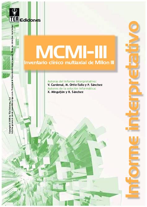 MCMI III TEST MANUAL Ebook Epub