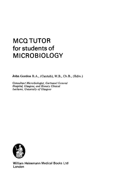 MCQ Tutor for Students of Microbiology Doc